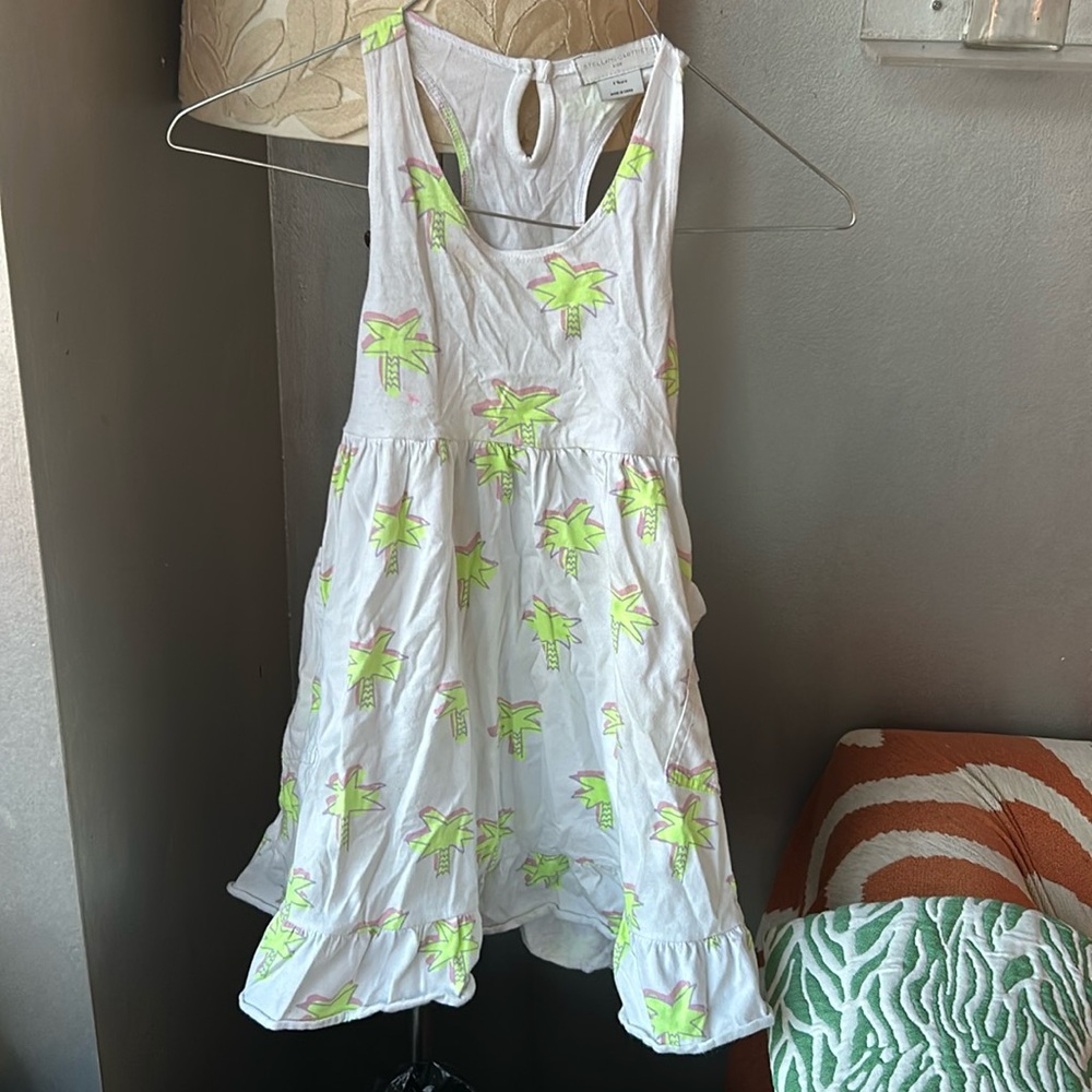 STELLA MCCARTNEY GIRLS coconut tree printed dress